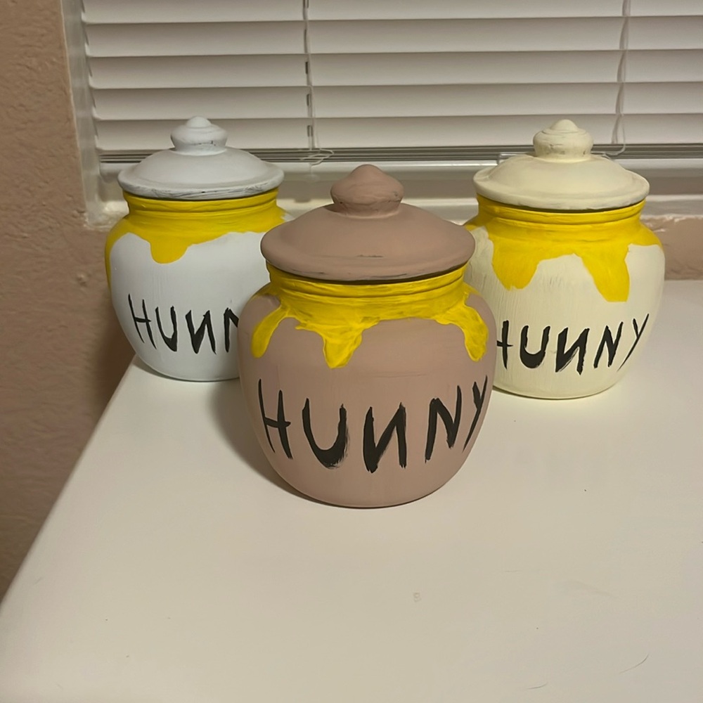 Winnie the Pooh glass jars